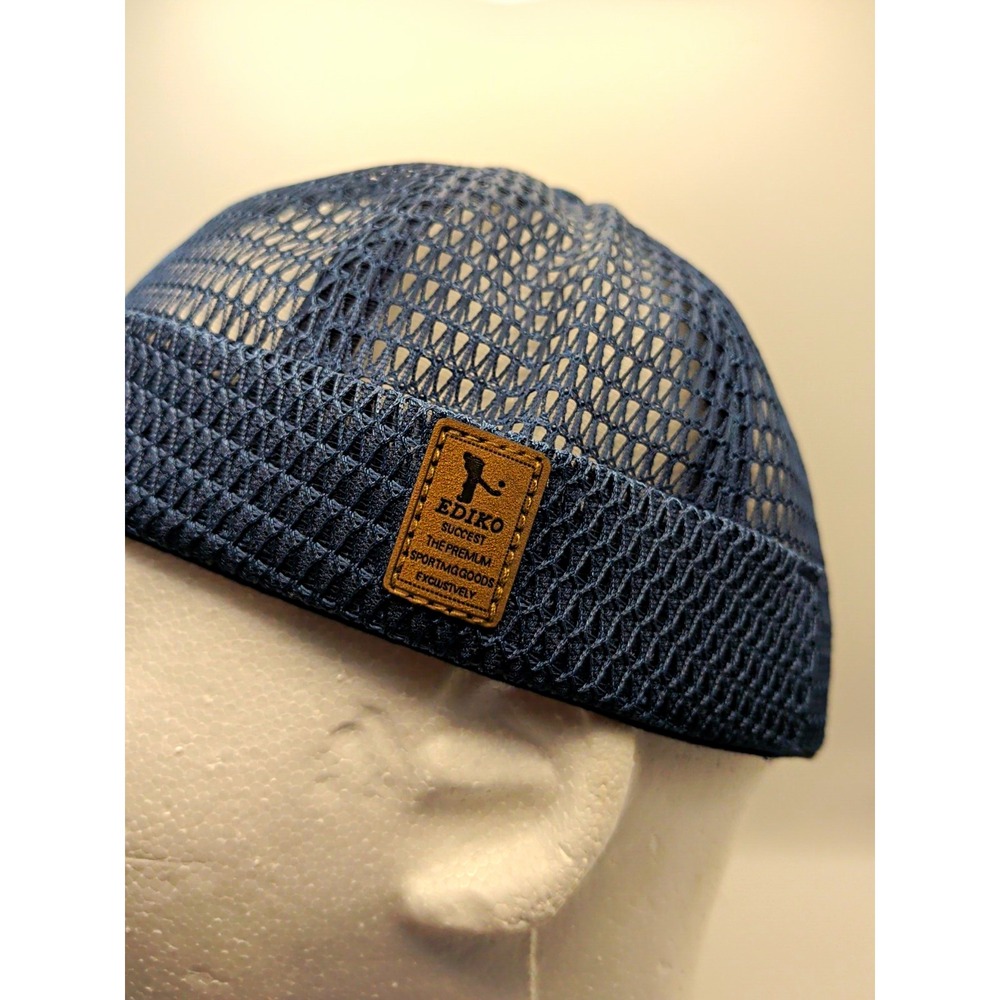 EDIKO Blue Mesh Adjustable Cap, One Size, Solid Logo Unisex Adults (A)
